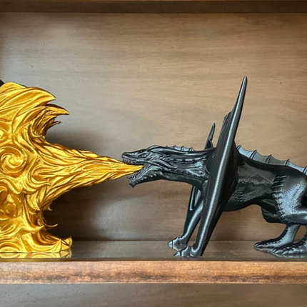 Dragon's Breath Bookend — 3D Printed (Game of Thrones-Inspired)