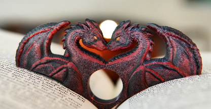 Dragon Lovers Page Holder — 3D Printed (Mythical Bookmarking Duo)