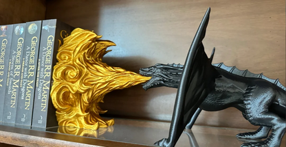 Dragon's Breath Bookend — 3D Printed (Game of Thrones-Inspired)