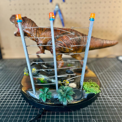 Jurassic Park T. Rex Attack Diorama