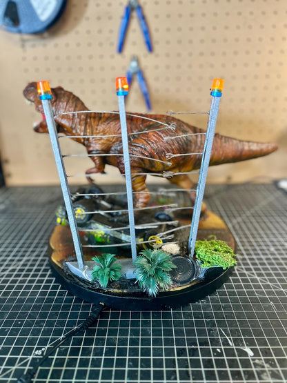 Jurassic Park T. Rex Attack Diorama