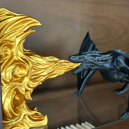 Dragon's Breath Bookend — 3D Printed (Game of Thrones-Inspired)