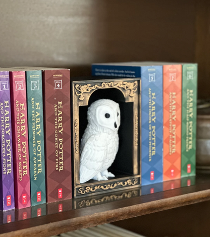 Snowy Owl Perch — 3D Printed Book Nook (Hedwig-Inspired)