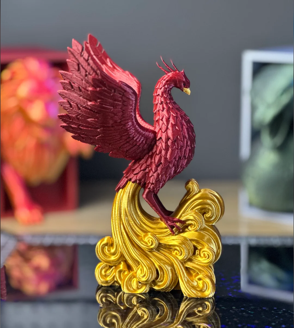 Phoenix Ember — 3D Printed Phoenix Book Nook