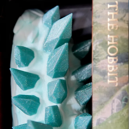 Crystal Dragon Emerging Book Nook — Head & Tail — 3D Printed Fantasy Scene