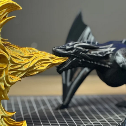 Dragon's Breath Bookend — 3D Printed (Game of Thrones-Inspired)