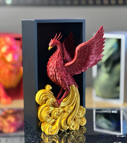 Phoenix Ember — 3D Printed Phoenix Book Nook