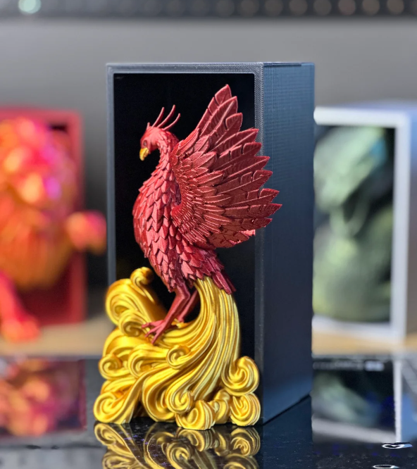 Phoenix Ember — 3D Printed Phoenix Book Nook