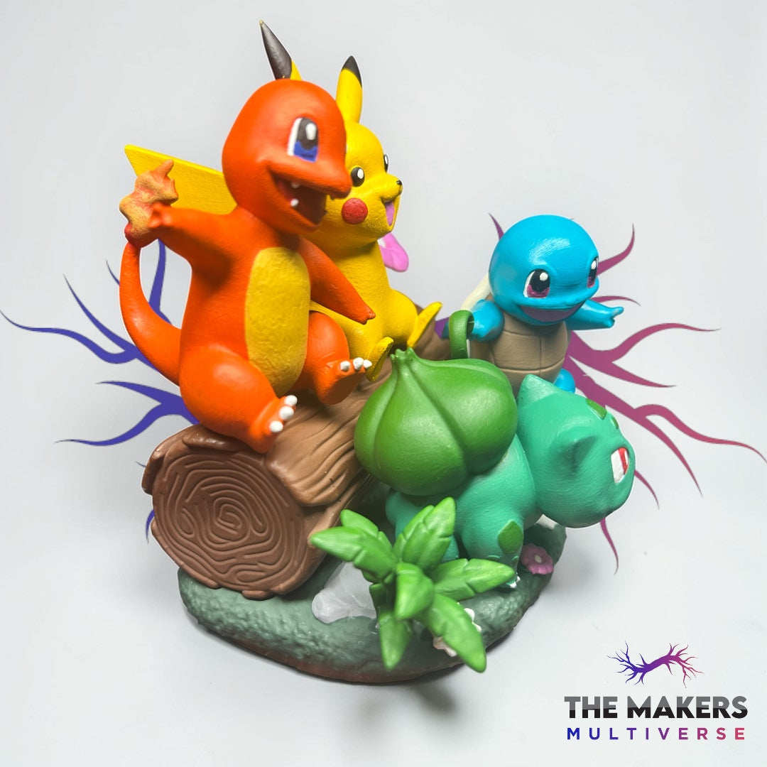 Starter Pokémon Forest Diorama