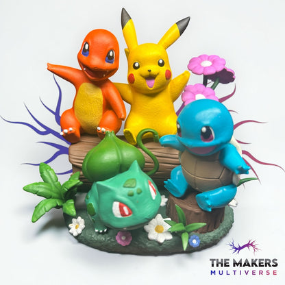 Starter Pokémon Forest Diorama