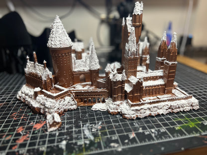 Snowy Castle inspired by Hogwarts