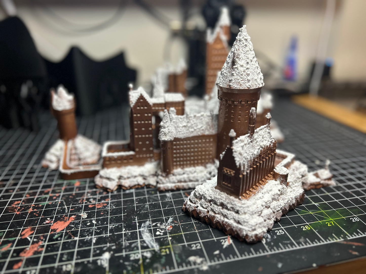 Snowy Castle inspired by Hogwarts