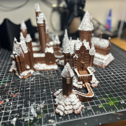 Snowy Castle inspired by Hogwarts