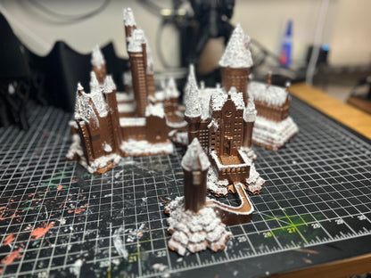 Snowy Castle inspired by Hogwarts