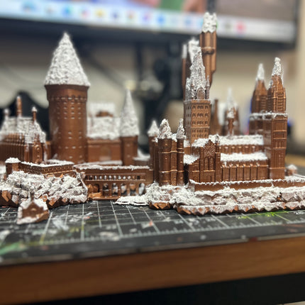 Snowy Castle inspired by Hogwarts