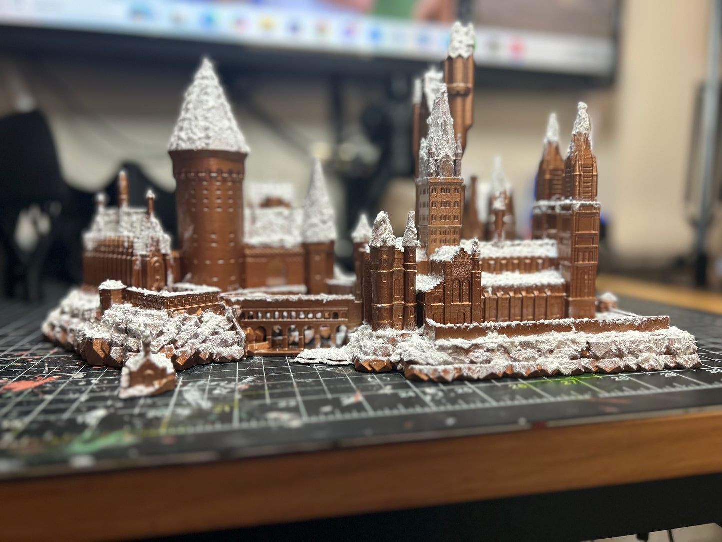 Snowy Castle inspired by Hogwarts