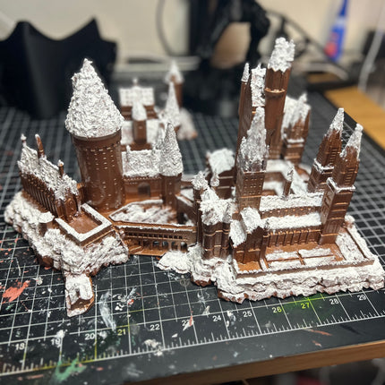 Snowy Castle inspired by Hogwarts