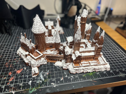 Snowy Castle inspired by Hogwarts