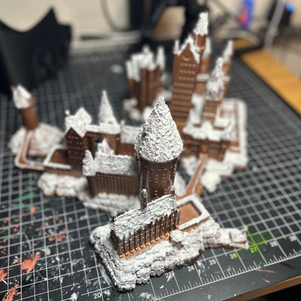 Snowy Castle inspired by Hogwarts