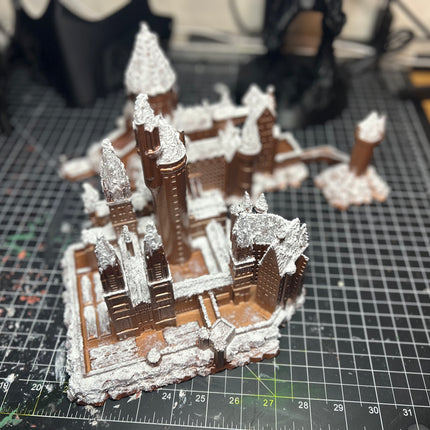 Snowy Castle inspired by Hogwarts
