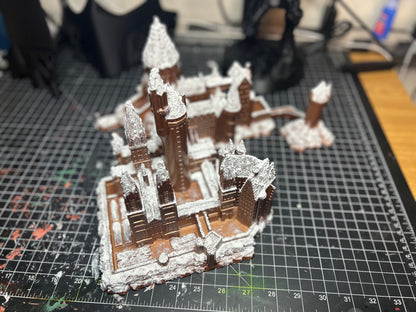 Snowy Castle inspired by Hogwarts