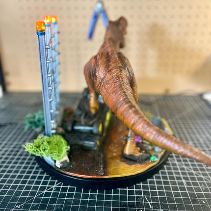 Jurassic Park T. Rex Attack Diorama
