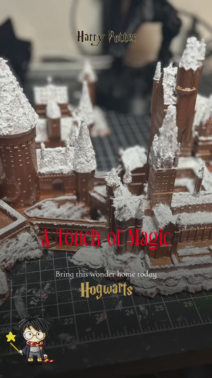Snowy Castle inspired by Hogwarts